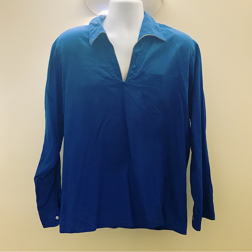Vintage V-neck Sleepwear Long-sleeve top